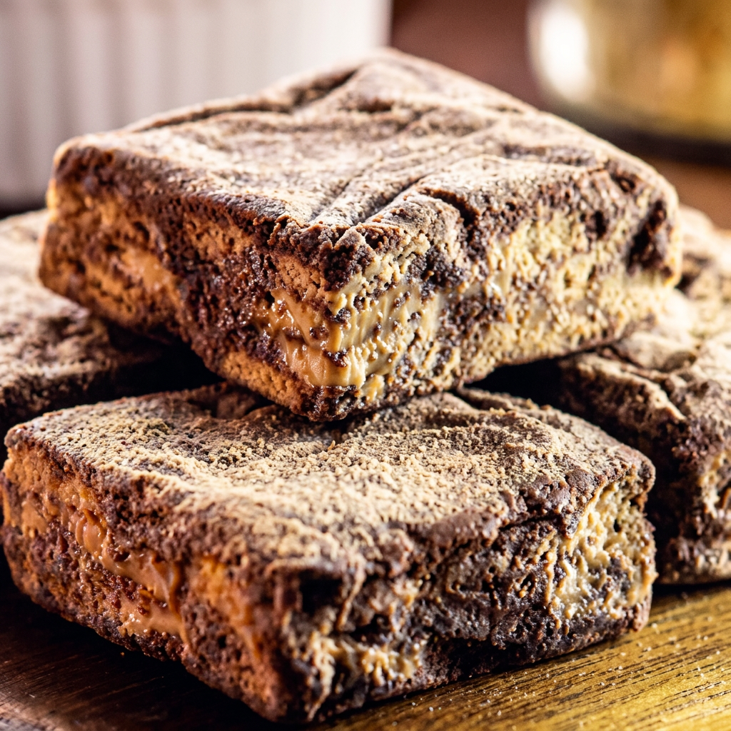 Duas camadas do nosso delicioso brownie com recheio de doce de leite. Para uma melhor experiência aqueça no microondas por 20 segundos.