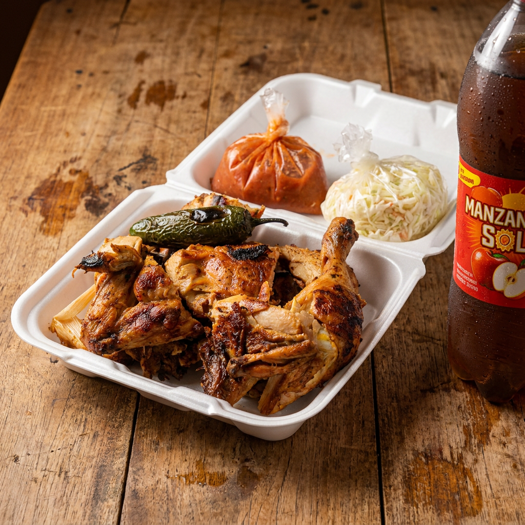 1 Pollo Entero Asado + 1 Soda de 1.5lt.
