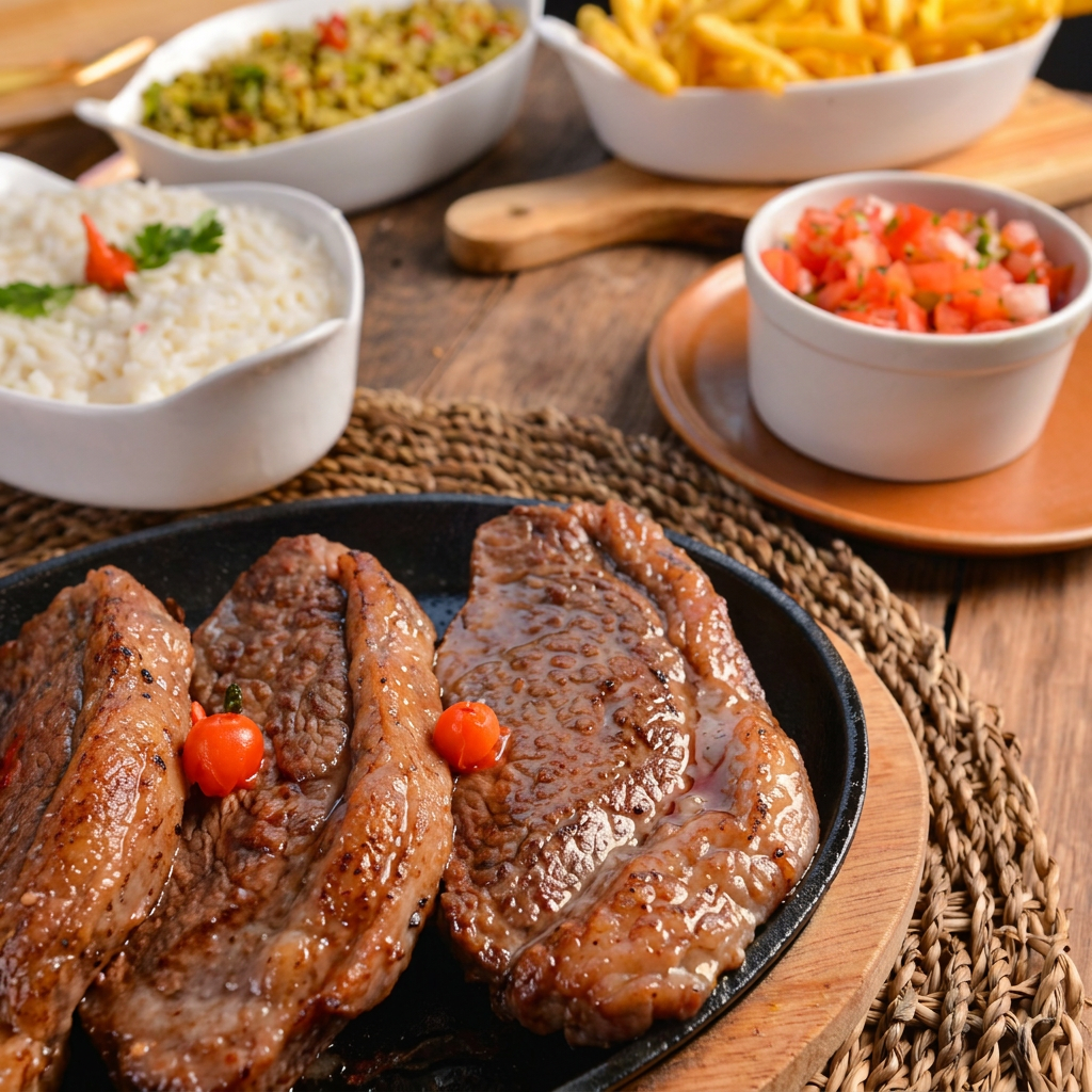 Arroz maionese vinagrete batata fritas