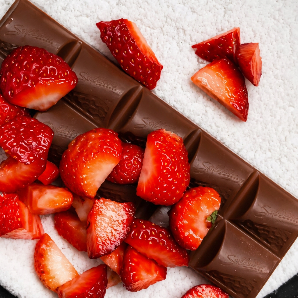 Uma combinação apaixonante que conquista à primeira mordida! Tapioca preparada na hora, recheada com morangos fresquinhos e o irresistível chocolate Suflair derretido, unindo a leve acidez da fruta à cremosidade do chocolate em uma explosão de sabor inesquecível.