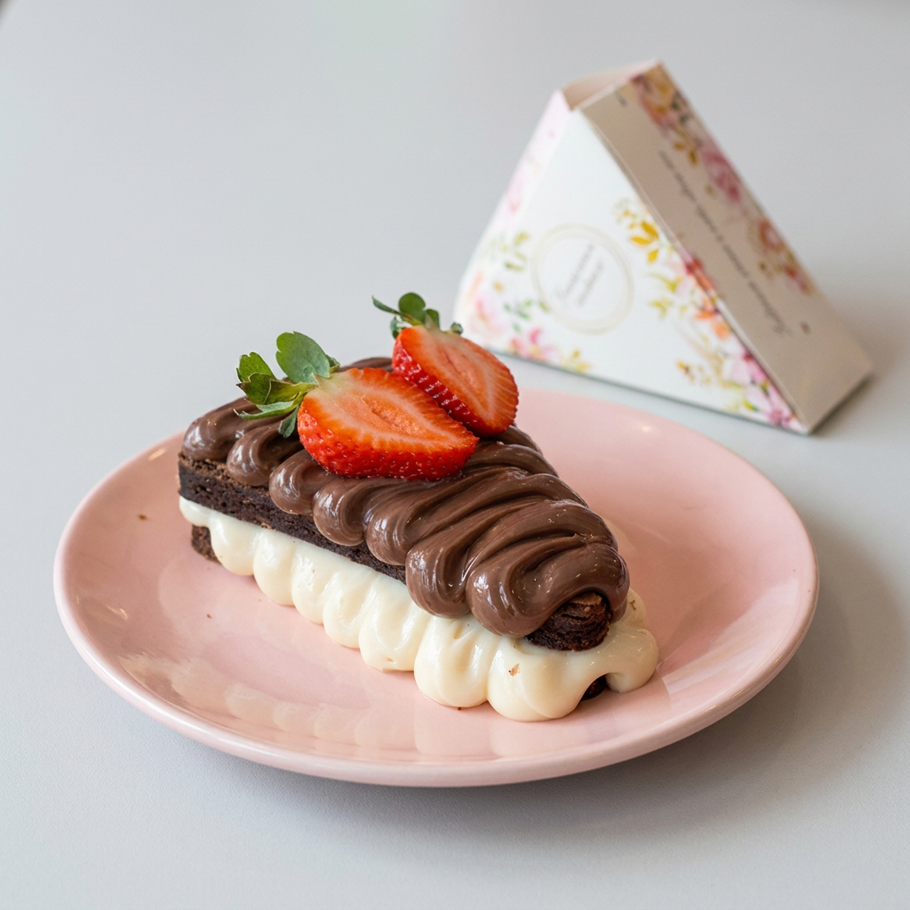 Delicioso Brownie de chocolate, recheio cremoso de Ninho, coberta com nosso maravilhoso brigadeiro Belga cremoso e Morangos Orgânicos frescos, embalado em lindo display floral presenteável.
Peso médio 380g/unidade.