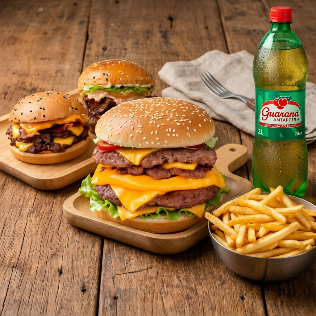 Combo Seleção 99, 1*SMASH TURBO, 1*PROMO BURGUER, 1*Batata Frita Média, 1*Guaraná Antártica 2L