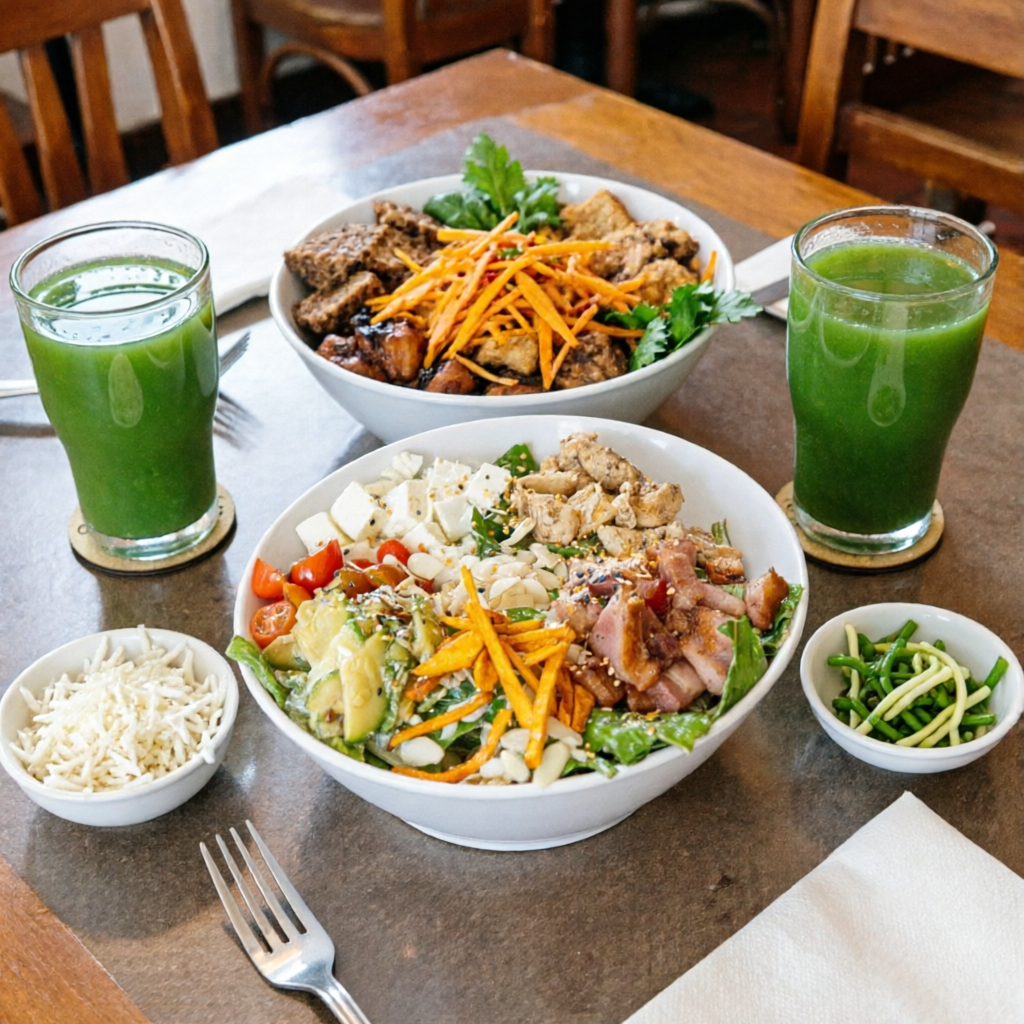 Ensalada Pechuga Pollo en Salsa de Alitas + Agua