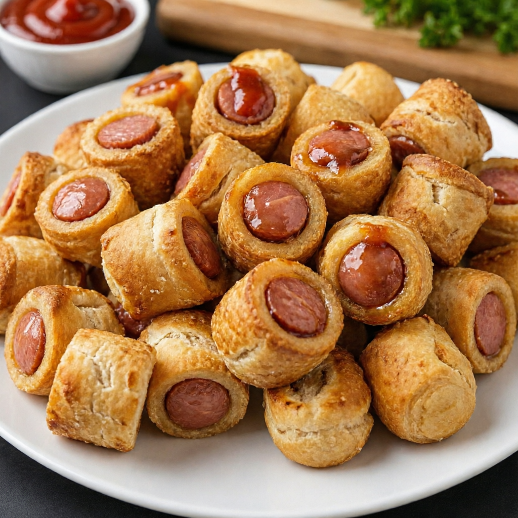 25 Mini Enroladinhos de salsicha, 16g cada uni