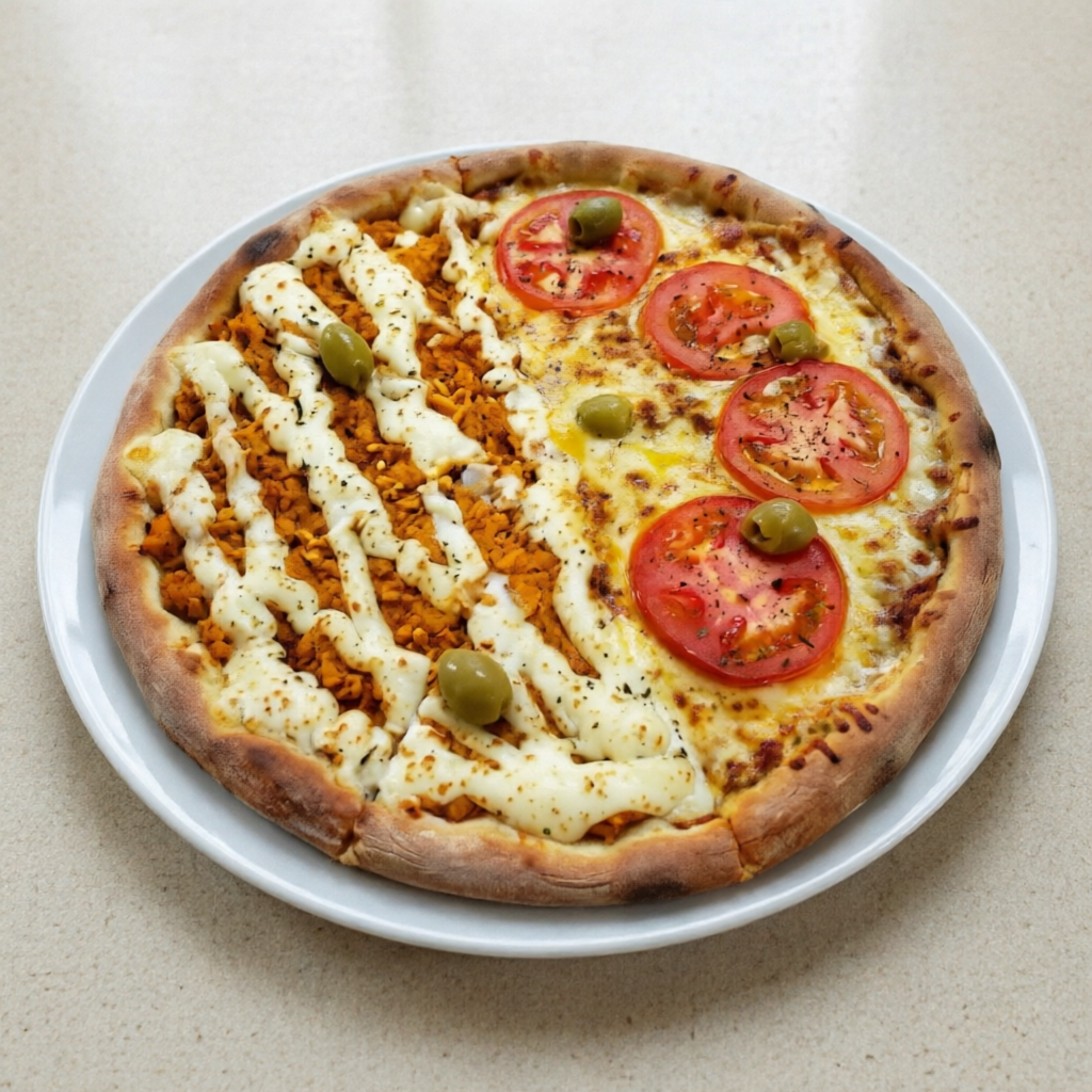 Pizza 1/2 Mussarela 1/2 Frango com Catupiry