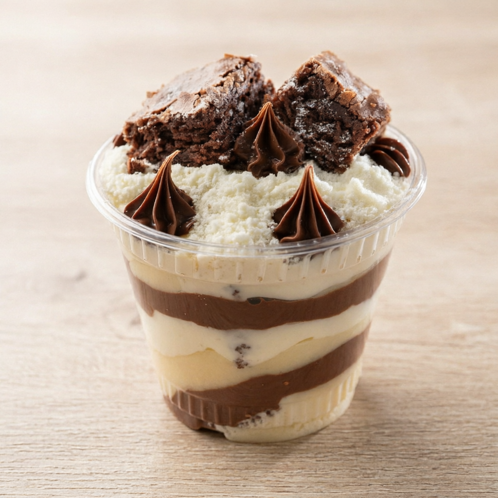 Copo com delicioso creme de Ninho, Nutella e pedacinhos de brownie. Peso médio 300g.