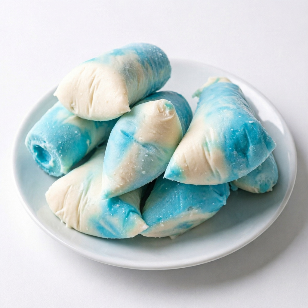 Delicioso Gelinho de Blue Ice com chocolate branco