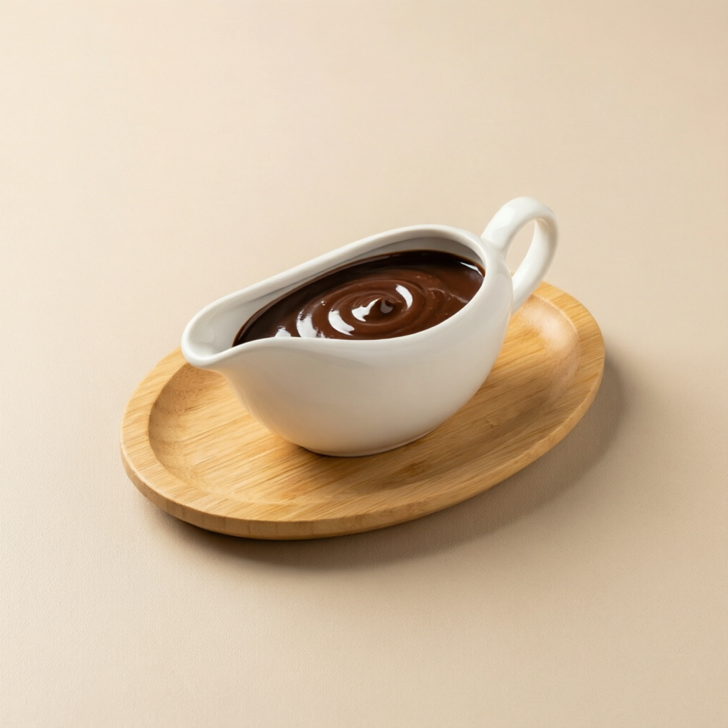 Calda de chocolate cremosa.
130 Gramas