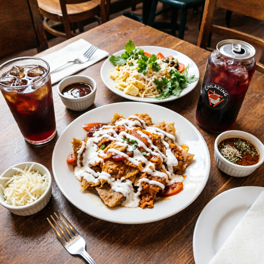 Combo Chilaquiles Rojos con Bistec + Agua Fresca