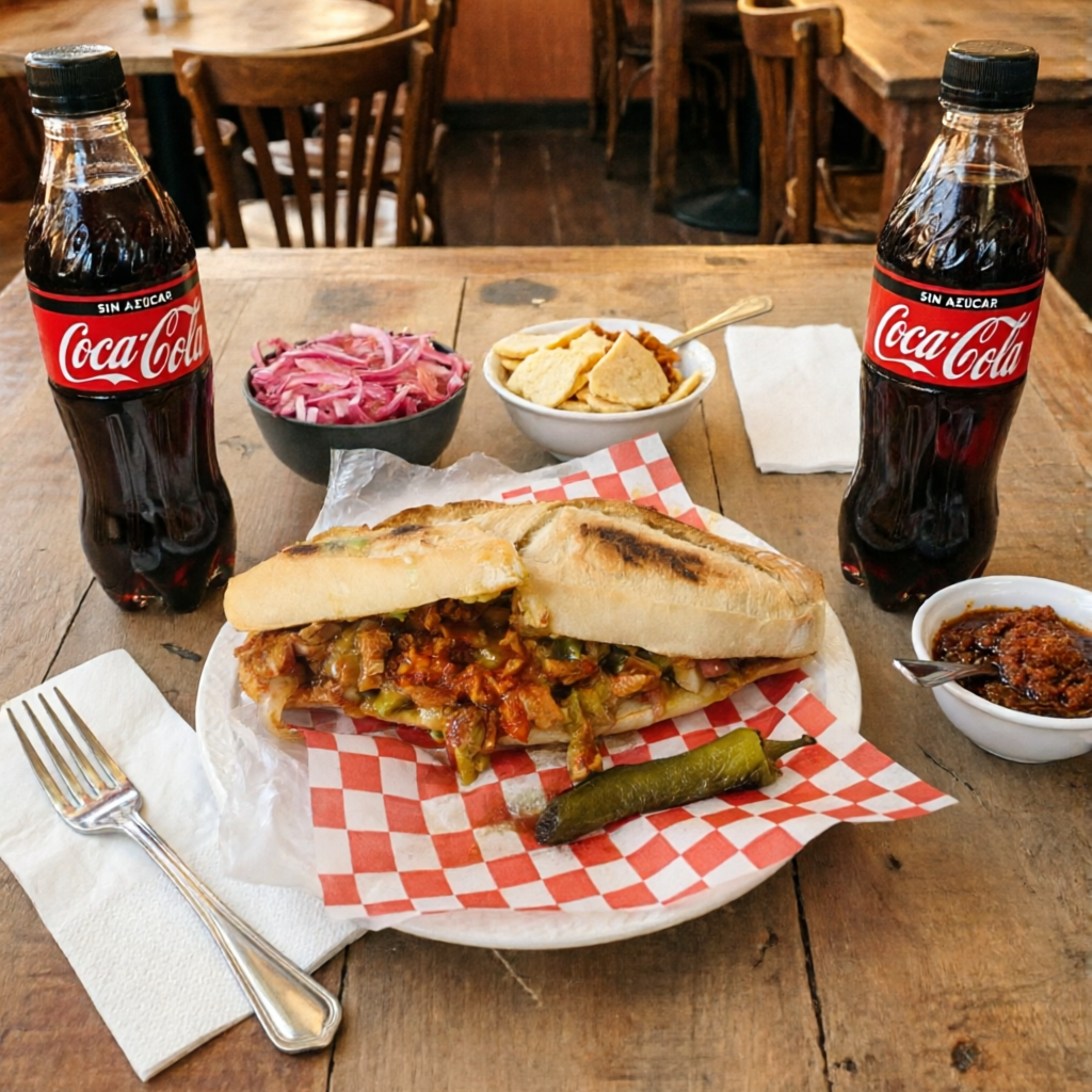 Combo 3 - 1 Lonche con Carne + 1 Coca Cola 500ml
