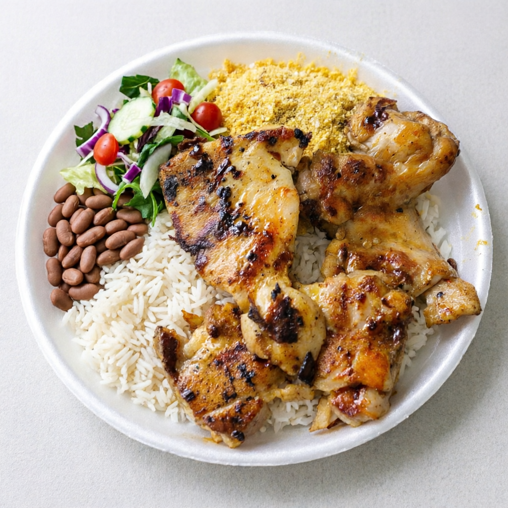 arroz,feijao,salada,forofa e macarao