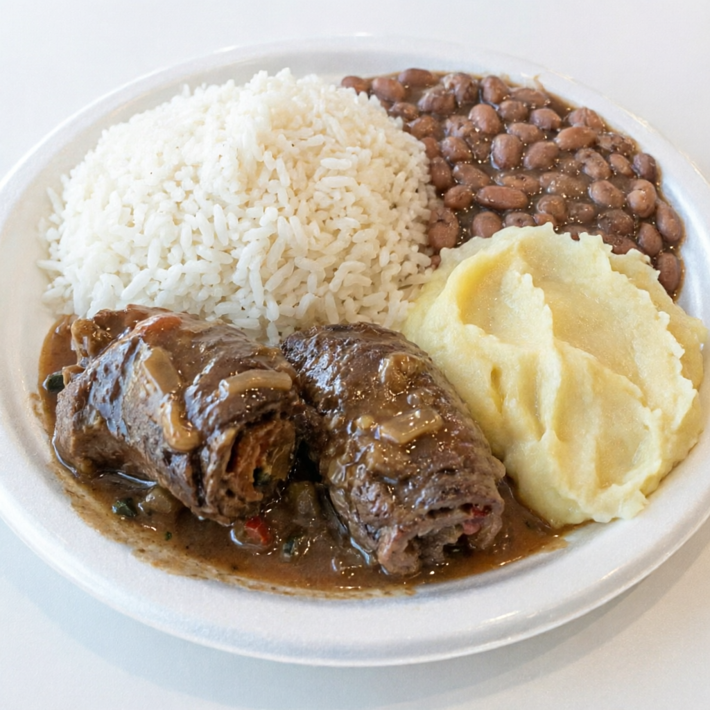 Arroz, feijão e purê de batata. Toda terça-feira!