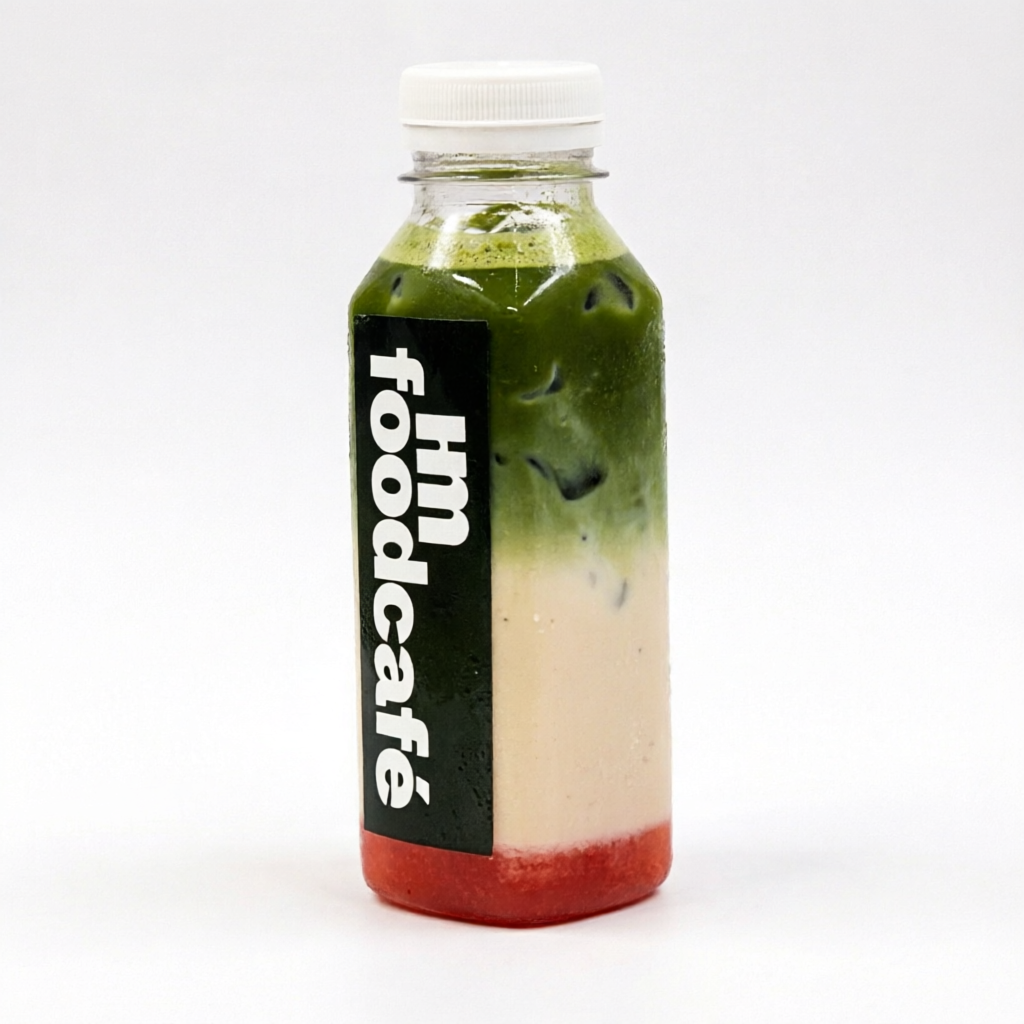 matchá japonês high grade, nosso xarope de morango e leite de aveia Nude (300 ml).
ATENÇÂO: devido ao transporte a bebida já chega misturada. Não devolveremos item devido a esta questão.