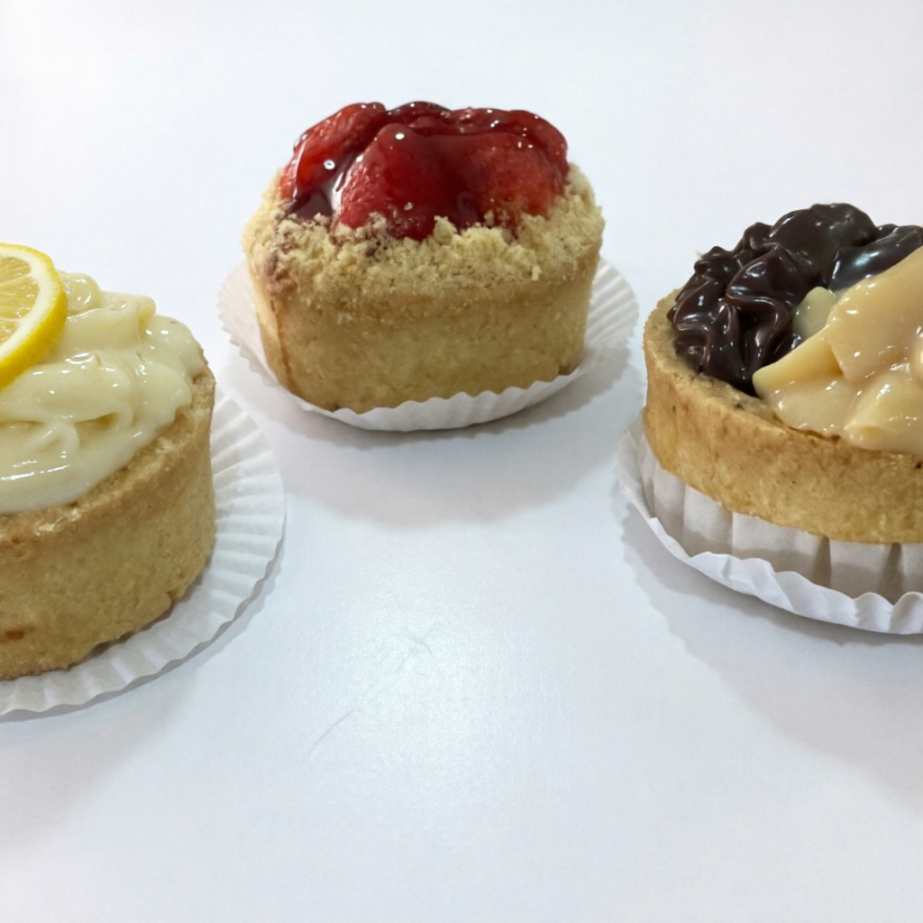 Sabores: limão, morango e bem casado.