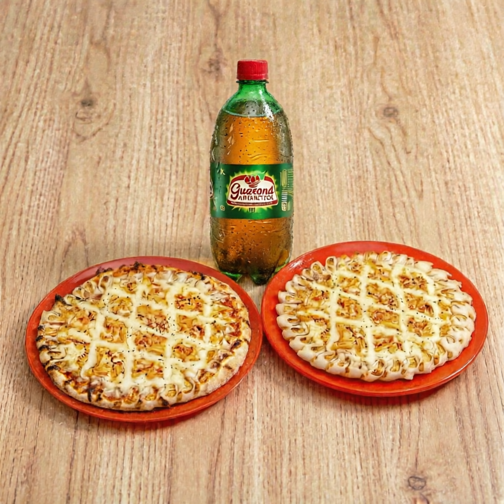 (mussarela, margherita, calabresa, frango com Catupiry)