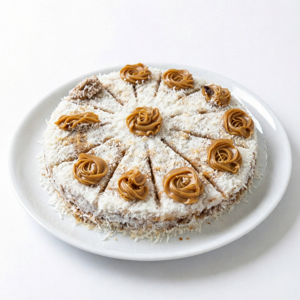 Massa de tapioca | doce de leite | coco