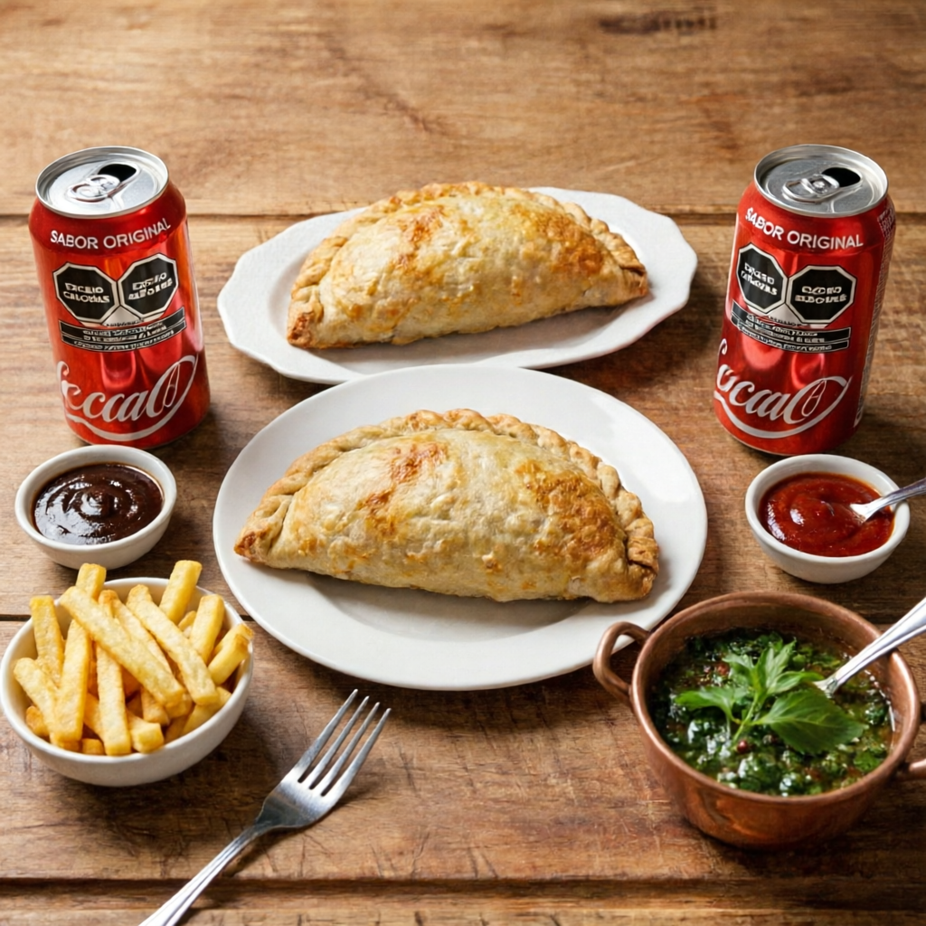 Combo 2 Empanadas + Papas + Coca 355ml