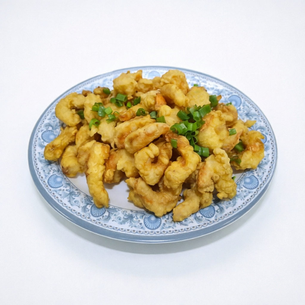 Camarão empanado.(Tempura)