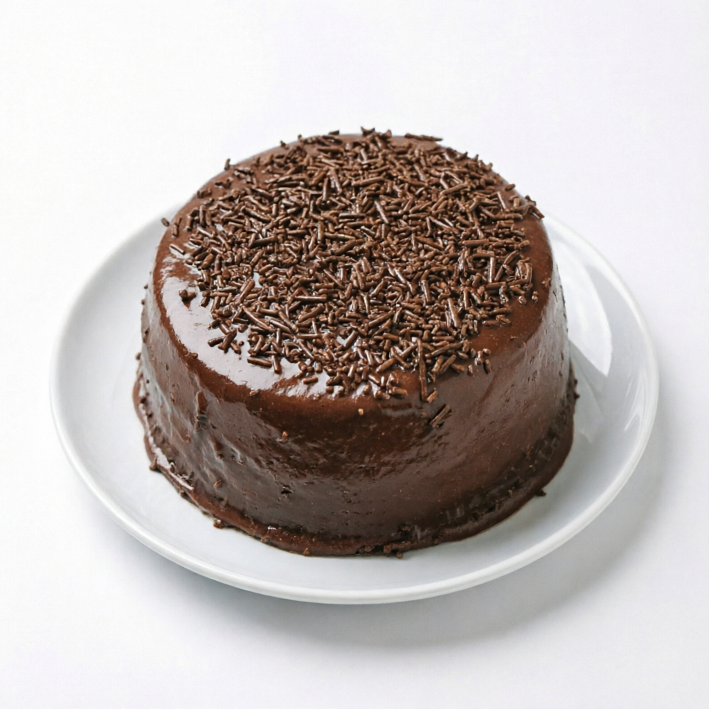 Bolo caseiro de chocolate com recheio cremoso de brigadeiro. Macio, intenso e com gostinho de feito com amor! ️
