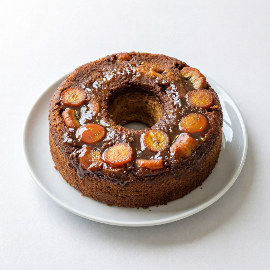 Delicioso bolo de doce de banana, com aproximadamente 1,2kg