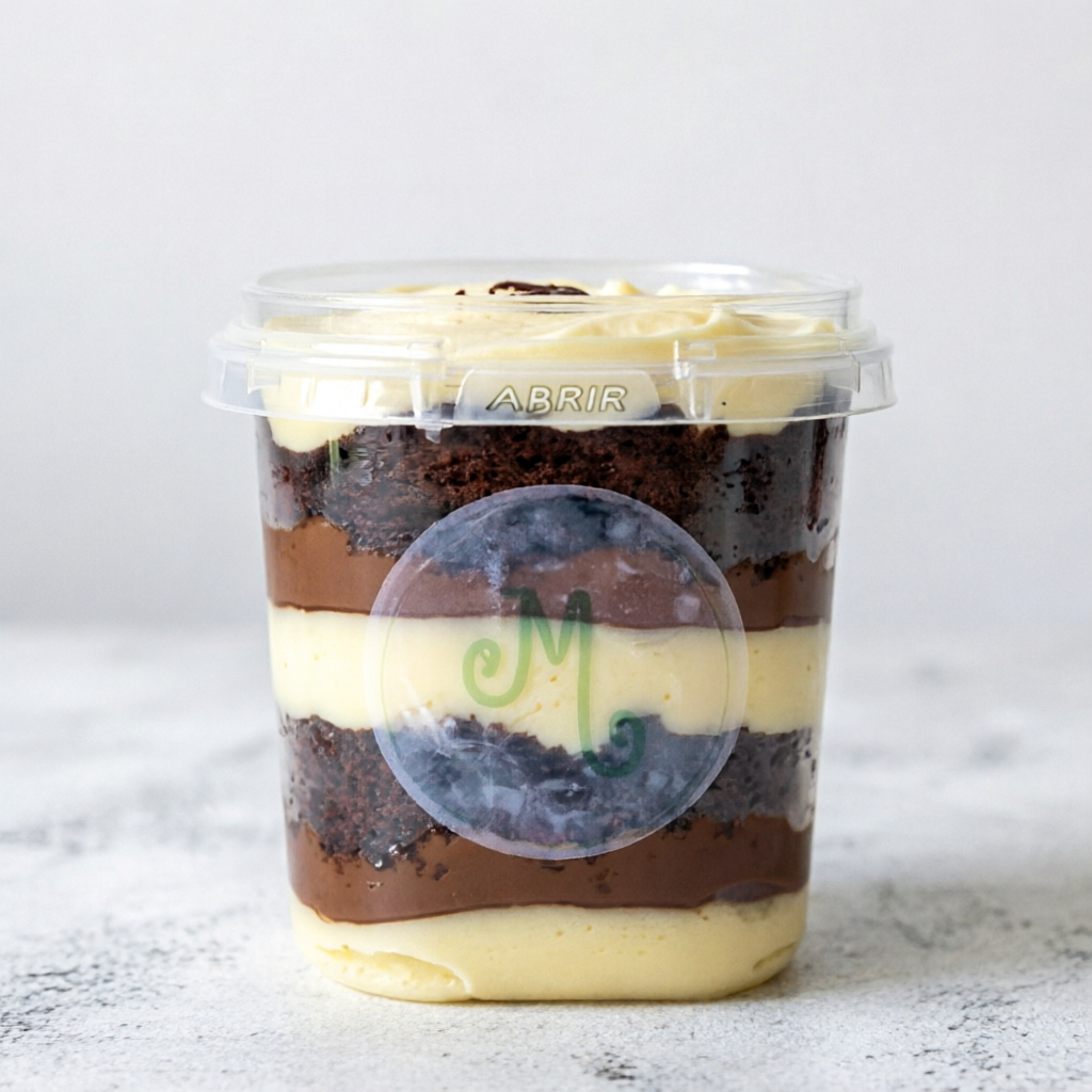 O tradicional bolo de pote. Nesse sabor que todo mundo é apaixonado. Massa de chocolate fofinha e úmida com nosso delicioso creme de Leite Ninho e Nutella sem pirangagem.
Vai em um copinho lindo personalizado com a nossa marca!