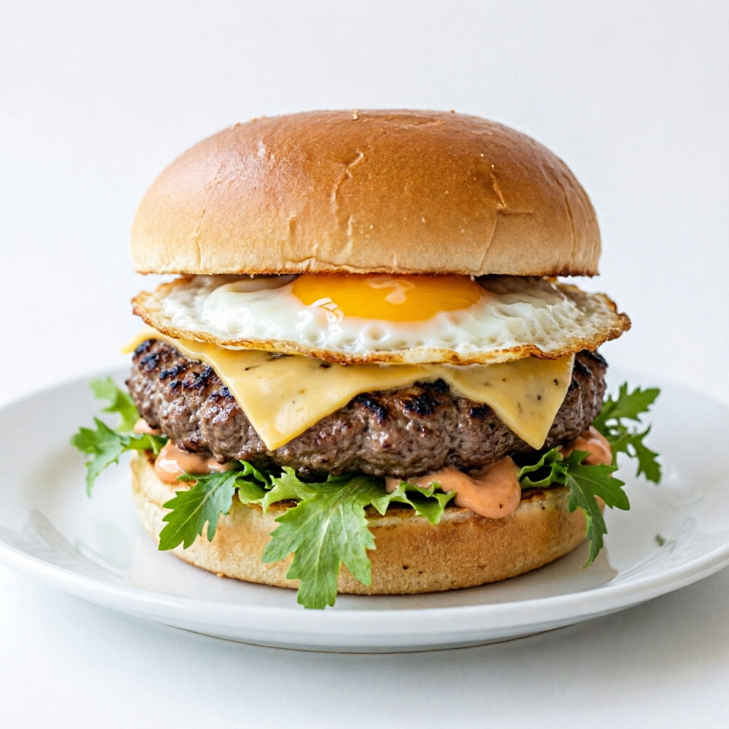 Hamburguer Artesanal 150g, queijo ,ovo, salada, molho especial