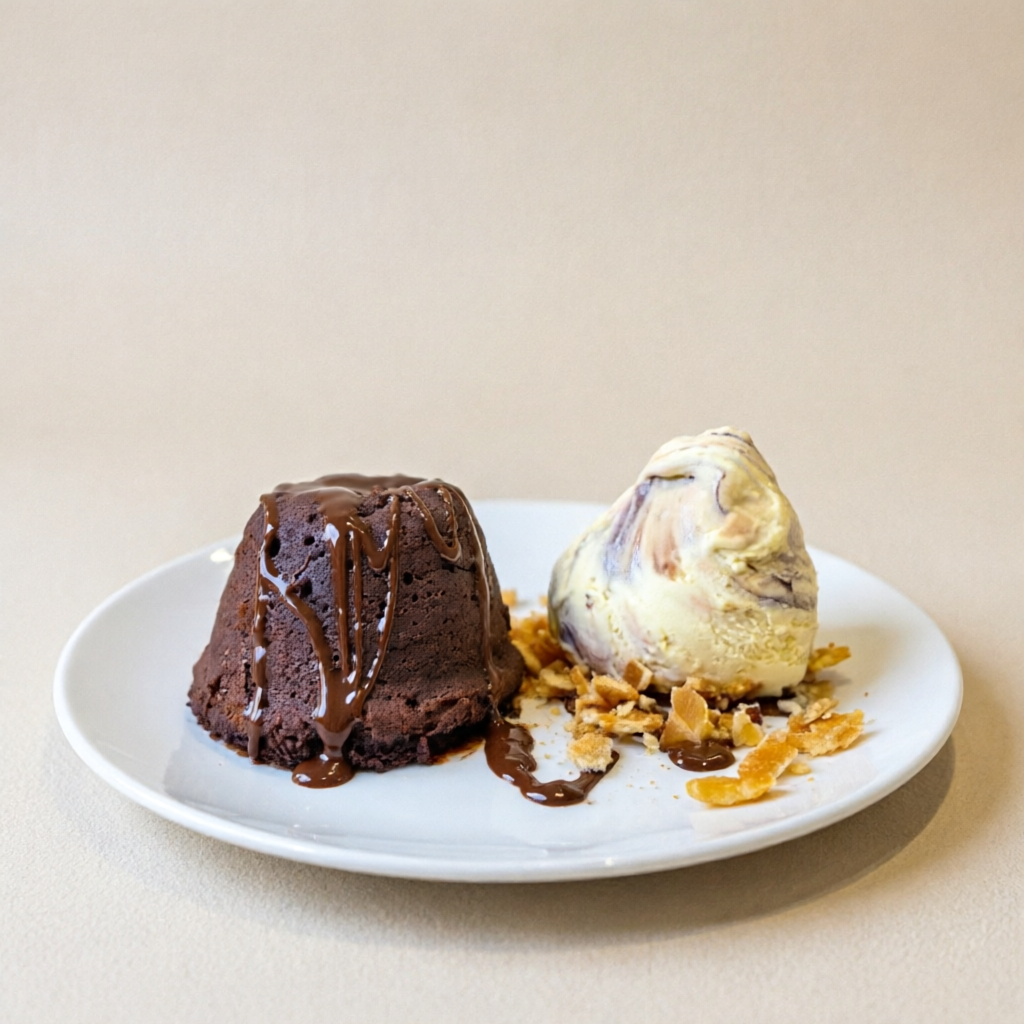 Nosso delicioso petit gateau, desenvolvido e feito pela Dolce Lampone com 1 sabor de Gelato à sua escolha. Nosso petit gateau é uma receita e produção própria da clássica sobremesa francesa! Enviamos um petit gateau fresco e instruções para aquecer e consumir essa maravilha da forma mais deliciosa possível.