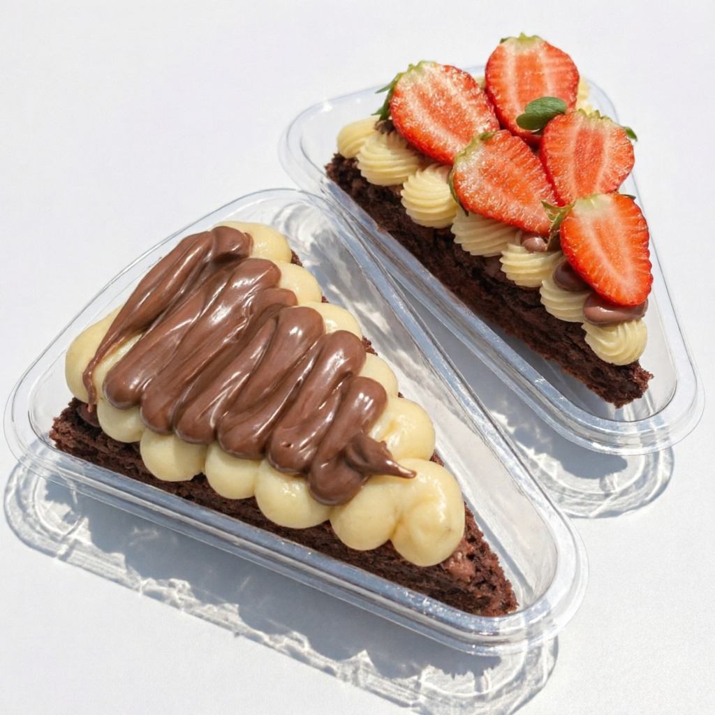 São duas fatias super recheadas, macias e intensamente chocolatudas, preparadas para transformar qualquer momento em uma verdadeira experiência doce
