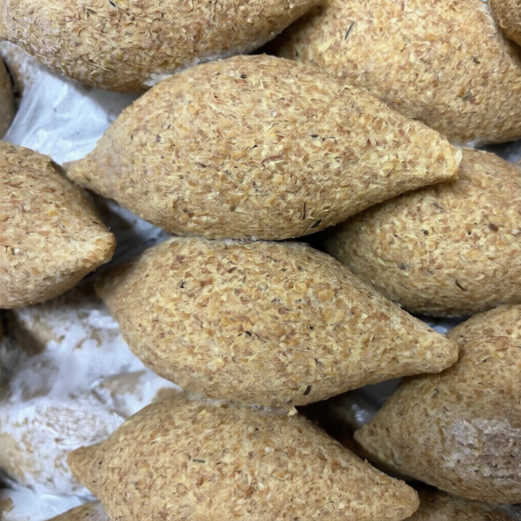 Congelado e sem fritar peso aproximado de cada unidade: 155gr