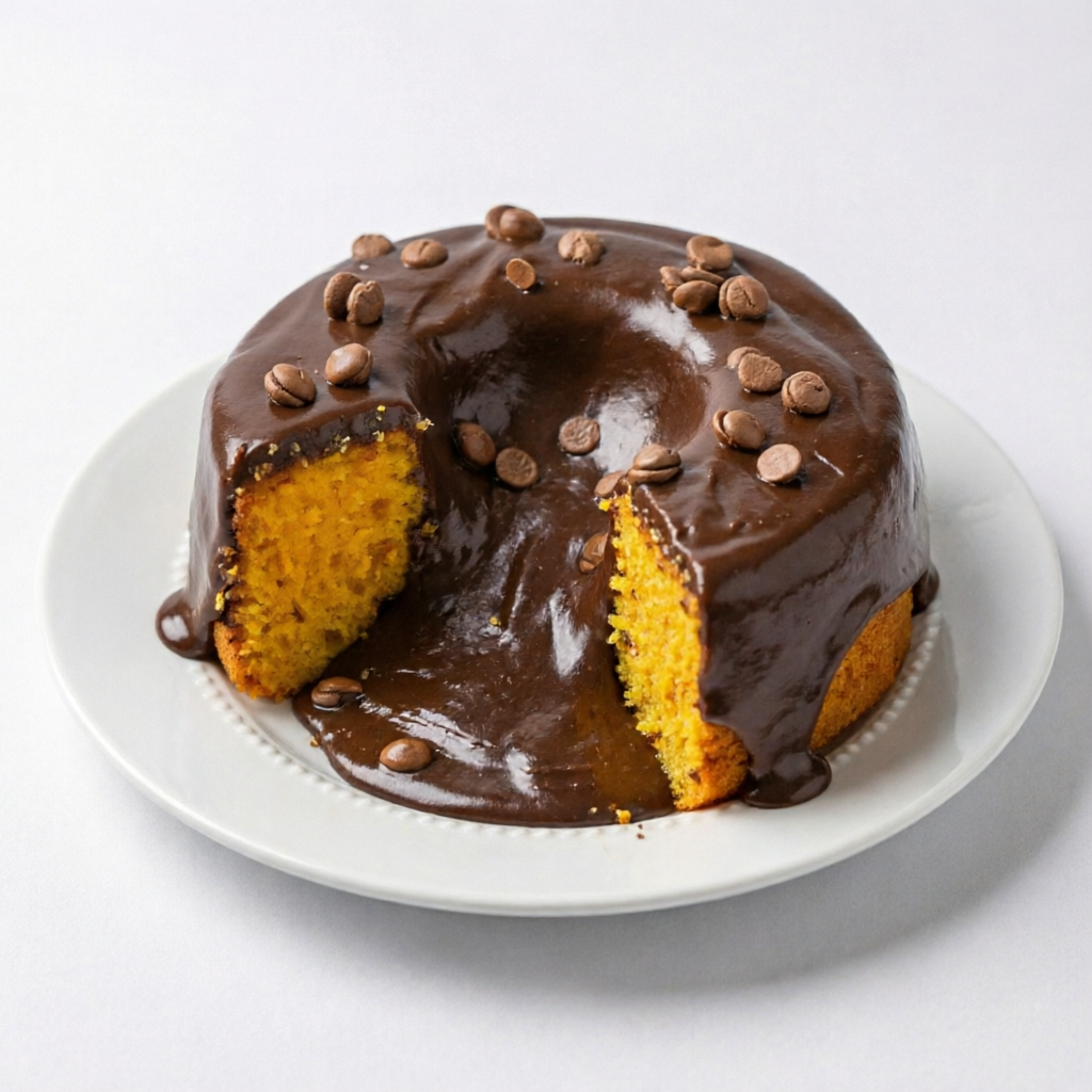 O mais amado da casa. E com razão. A massa de cenoura fofinha e vibrante se transforma numa base perfeita para a lava de chocolate cremosa que escorre sem pudor. E se quiser dar aquele toque final, a gente te dá a opção de acrescentar granulados — como manda a tradição (ou o seu coração). Nosso número 1. Vai por mim: se for pra começar por um, é esse. Aproximadamente 1,200kg, rende cerca de 16 à 18 fatias.