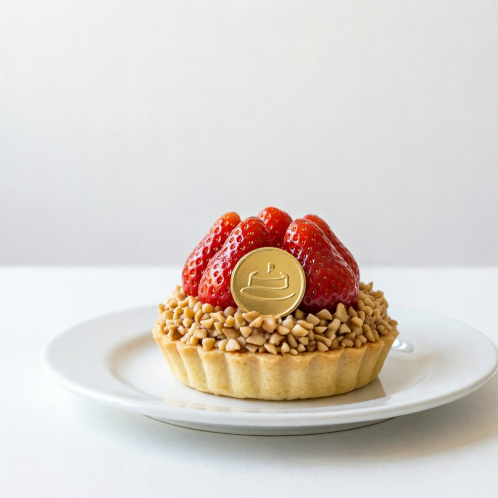 🍓 Tortalete de Morango
Massa amanteigada, recheio de brigadeiro branco com geleia de morango, morangos frescos e finalização com farelo de amendoim.