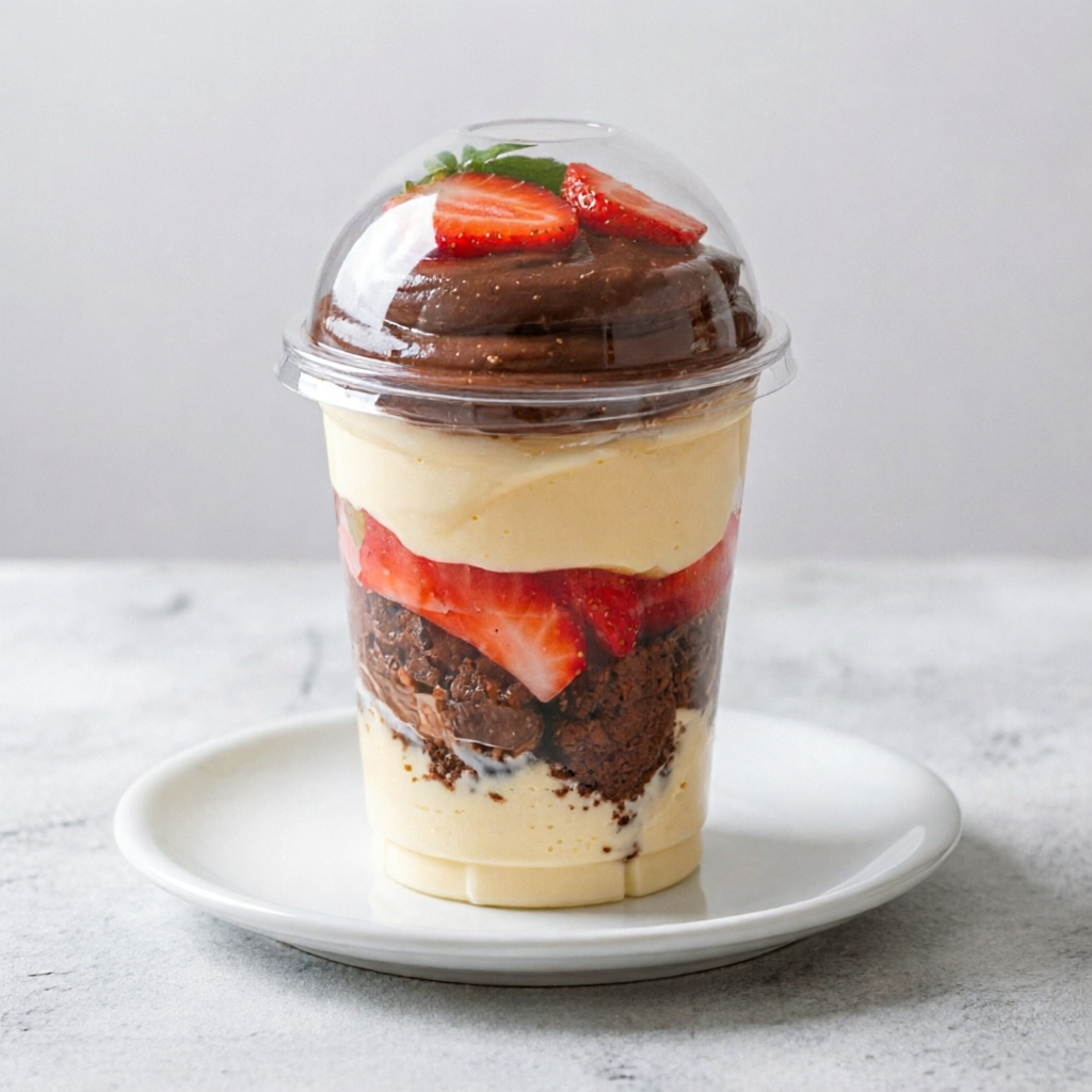 🍓 Copo da Felicidade Supreme de Morango
Camadas generosas de brownie, Chantininho e chocolate, finalizadas com morangos frescos 🍓❤️ que dão aquele toque especial. Cremoso, intenso e apaixonante em cada colherada! 😋✨