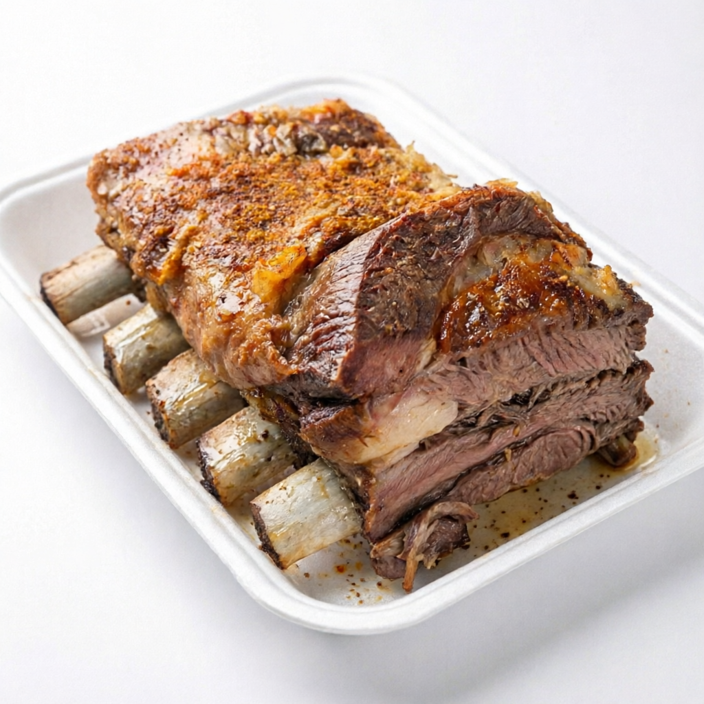 COSTELA ASSADA LENTAMENTE ATE FICAR EXTREMAMENTE MACIA, SUCULENTA E BEM TEMPERADA. SERVE ATE 5 PESSOAS