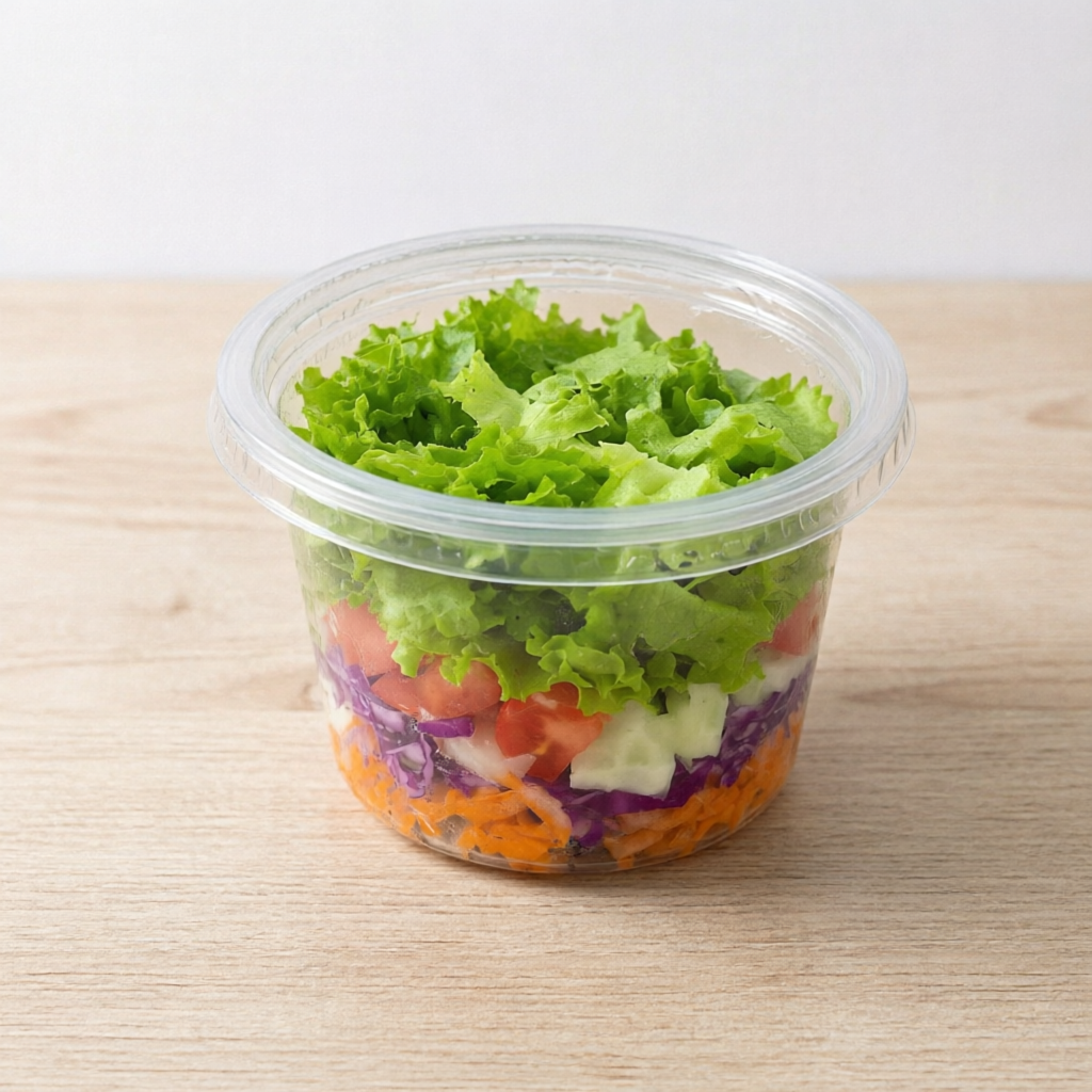 Salada no Pote – 300ml
Salada fresca e leve, preparada com alface, rúcula, repolho, beterraba e cenoura.
Servida em pote de 300ml, ideal para acompanhar suas refeições ou consumir como uma opção saudável no dia a dia.