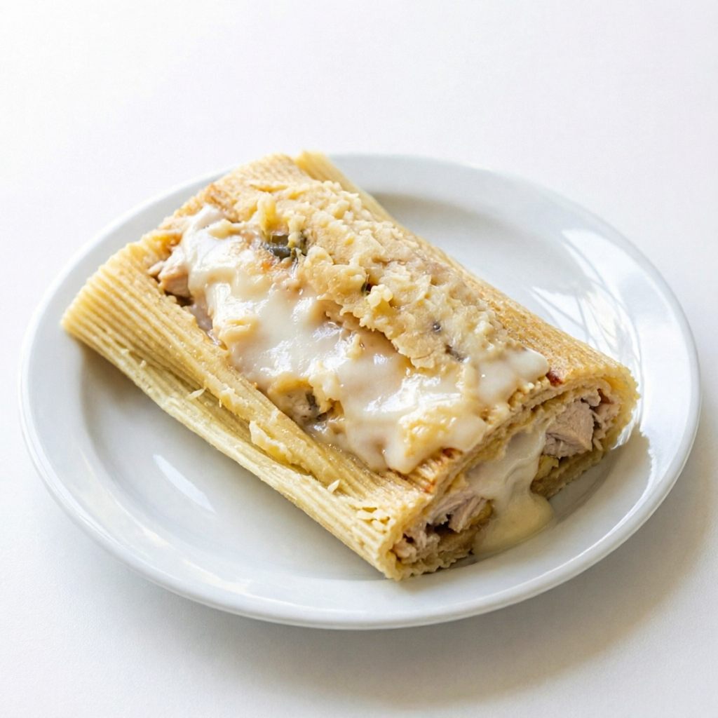 Pamonha com queijo, frango e Catupiry, a melhor pamonha da região