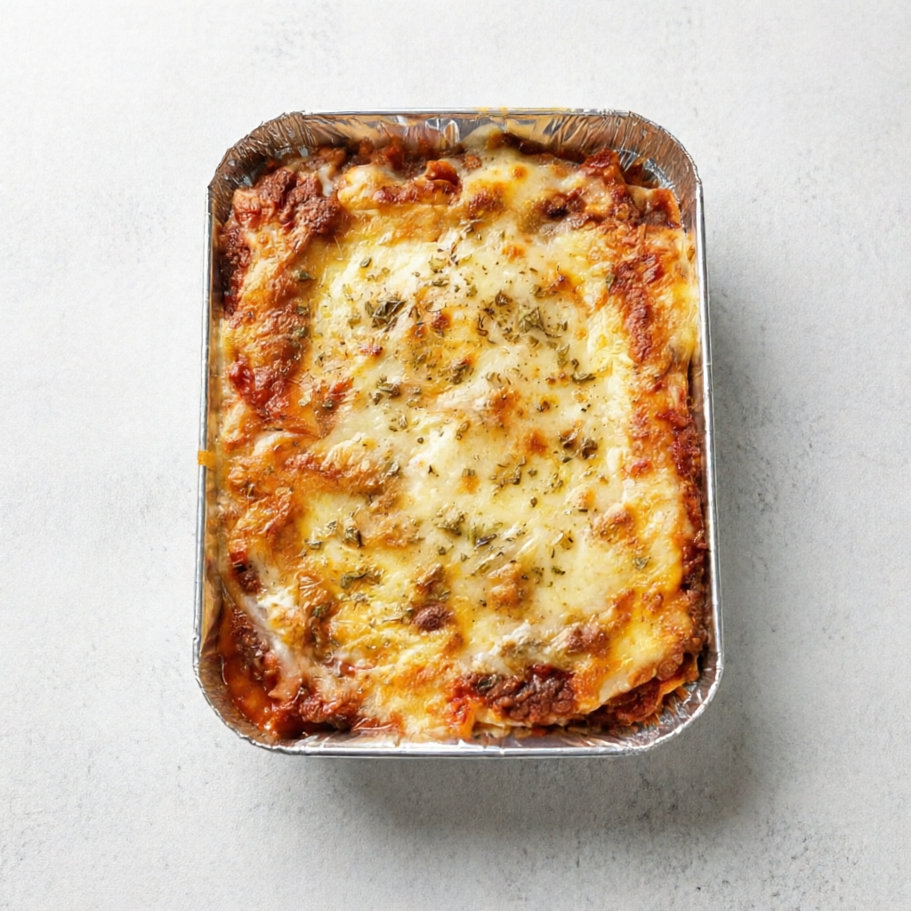 Lasanha à Bolonhesa 🍝🧀
Uma receita clássica preparada com carinho: camadas de massa, molho bolonhesa artesanal feito com carne selecionada, molho branco cremoso, muito queijo e um irresistível gratinado dourado. Uma combinação rica em sabor, com aquele gostinho de comida caseira que conquista a cada garfada.
Quentinha, suculenta e feita na medida certa para transformar sua refeição em um momento especial. Peça já a sua!