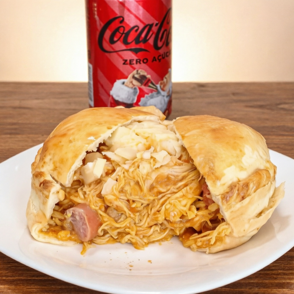 Empadão de frango com palmito e linguiça calabresa