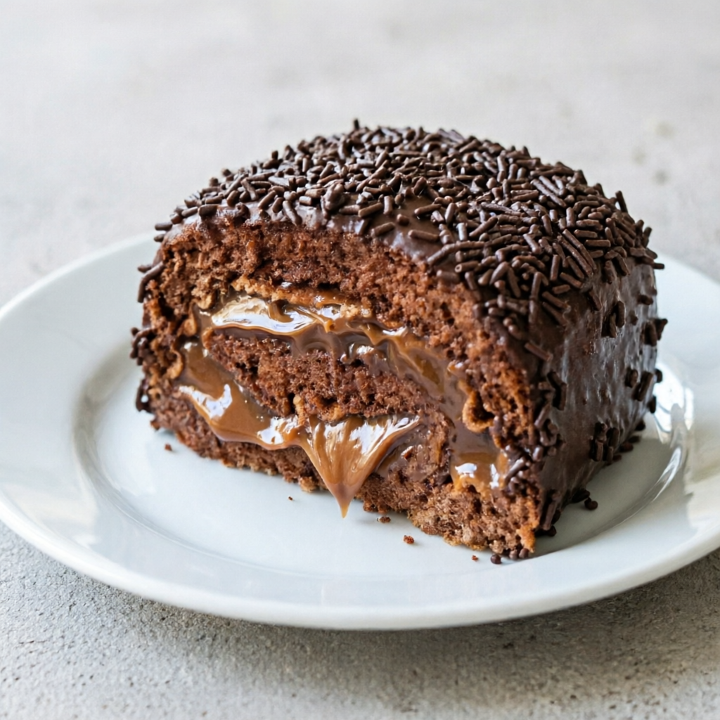 Desfrute de uma suculenta fatia do nosso Rocambole de Chocolate, com um peso generoso de aproximadamente 250 gramas. Esta opulenta sobremesa, um destaque em nossa categoria 'Doces & Sobremesas da Casa', é elaborada com um recheio luxuosamente rico feito de chocolate 50% cacau, e um doce de leite irresistivelmente cremoso. A fatia é então majestosamente adornada com uma camada deliciosa de chocolate e delicadamente polvilhada com confeitos de granulado. Uma sobremesa verdadeiramente indulgente e memorável que irá satisfazer até mesmo os paladares mais exigentes!