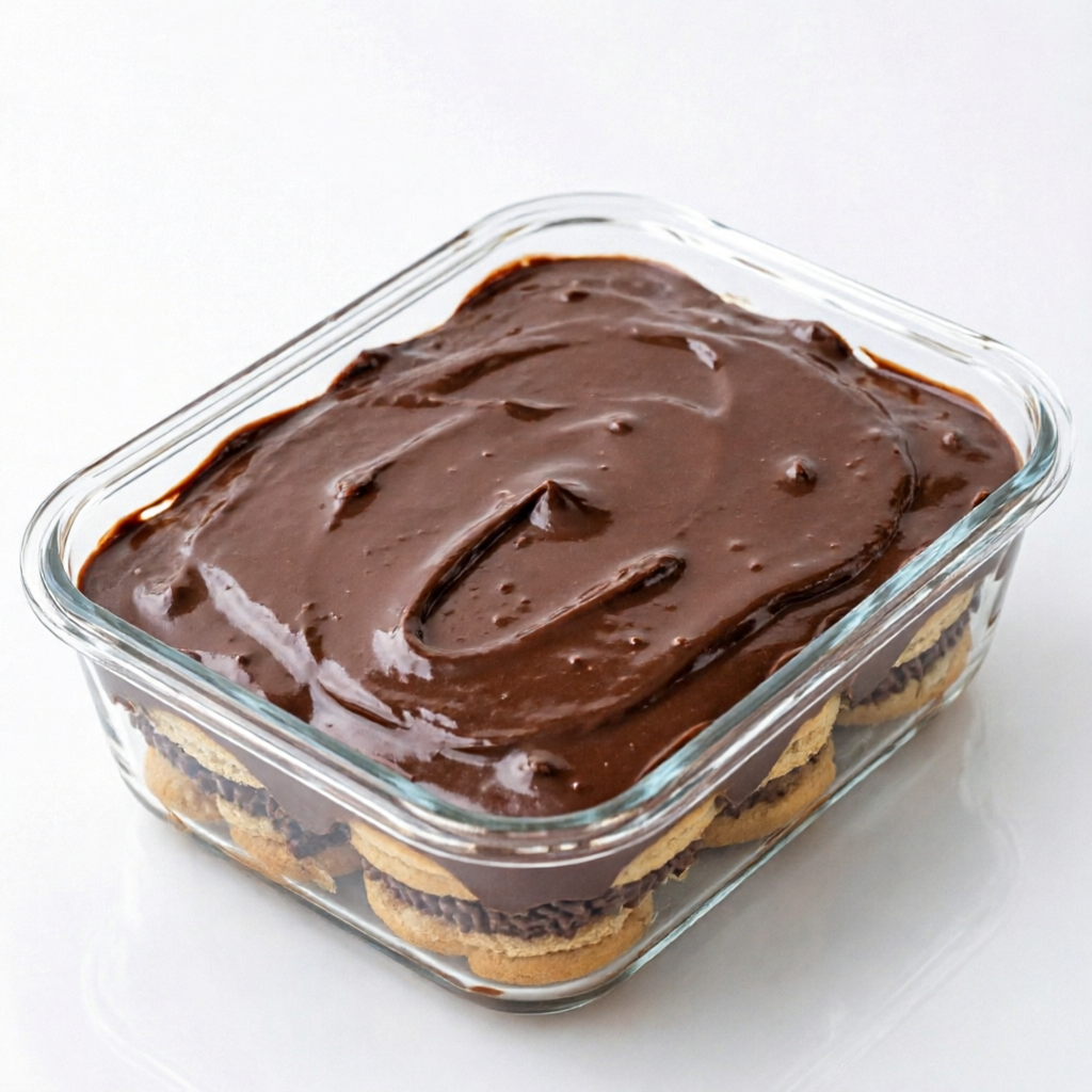 Com um delicioso recheio de brigadeiro, biscoito e mousse de chocolate.