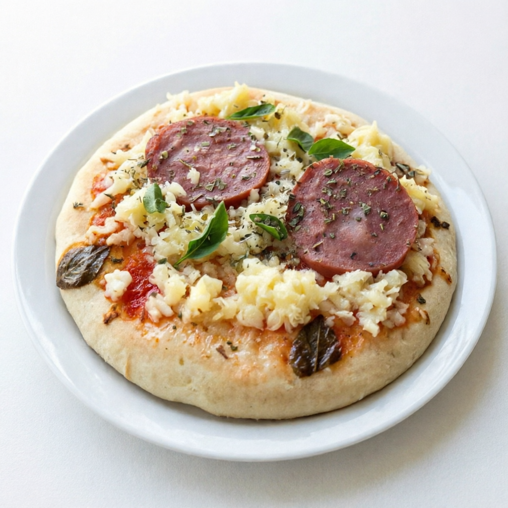 Deliciosa massa recheada com mussarela, calabresa e orégano. Uma experiência sensacional para aquelas horas do lanche
