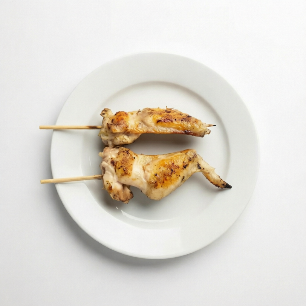 Asinha de frango no espeto, bem temperada!