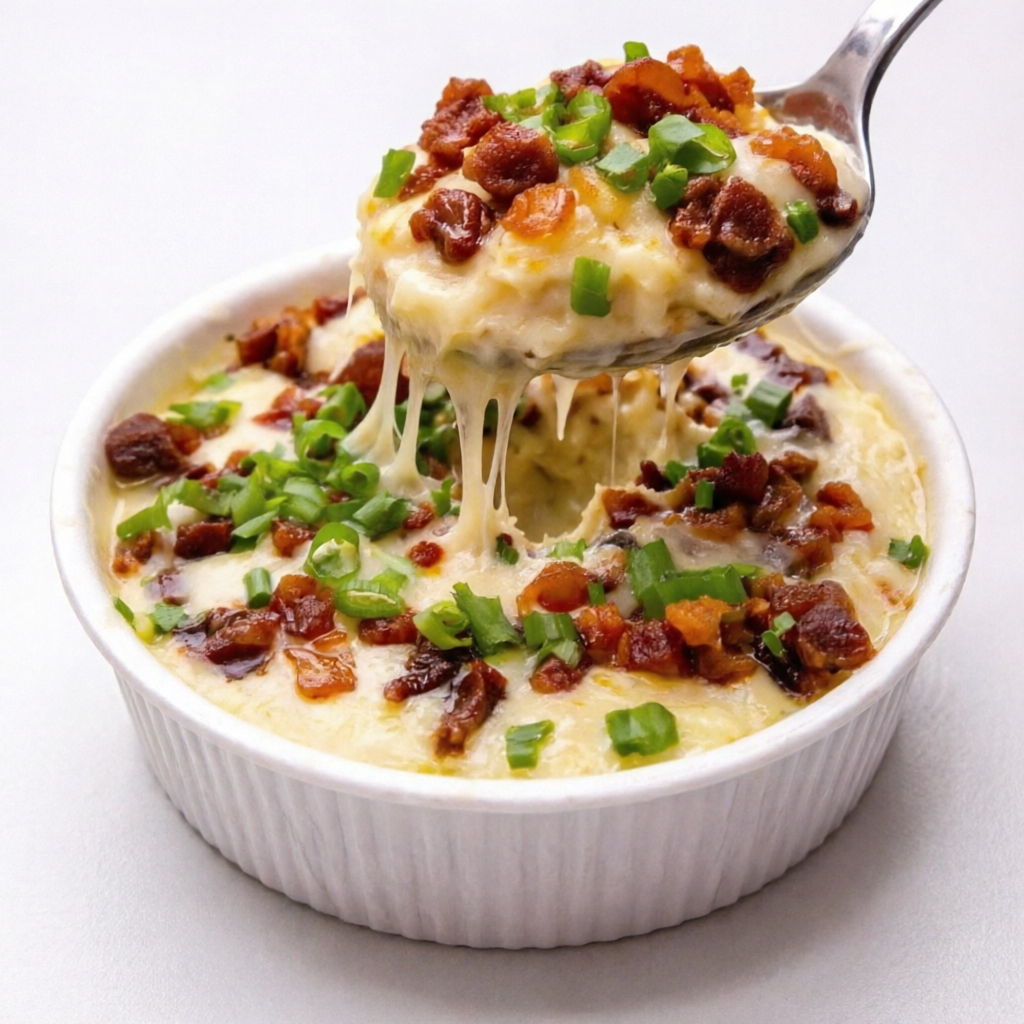 BATATA, MOLHO BRANCO, MUSSARELA, BACON, REQUEIJÃO, MILHO, MANTEIGA TEMPERADA (BRINDE) BATATA PALHA
