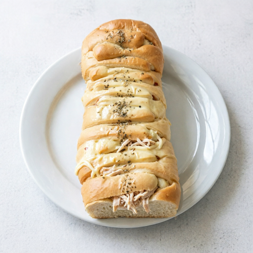 baguete recheada com frango e catupiry
