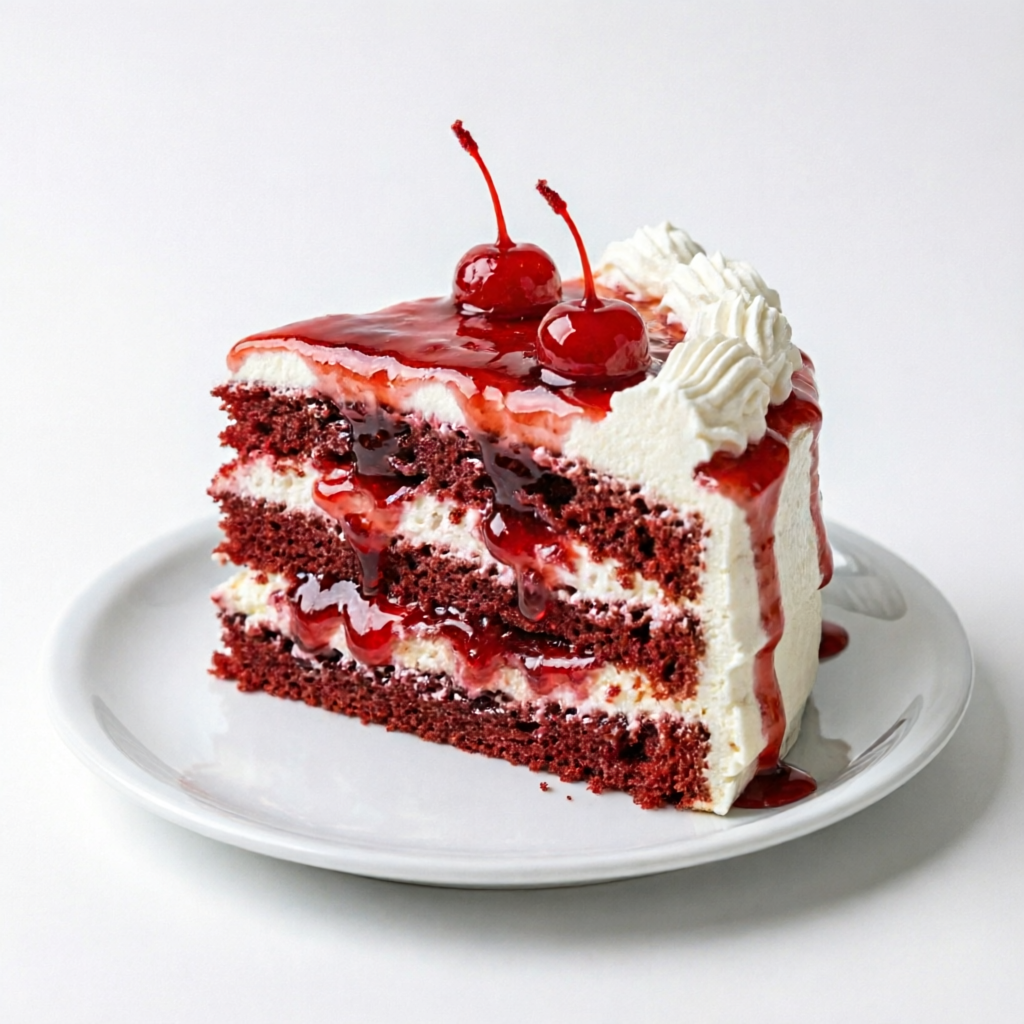 Deliciosa torta recheada com cream Cheese , geleia de frutas vermelhas, creme de ninho . Peso Aprox 300gr Acompanha calda