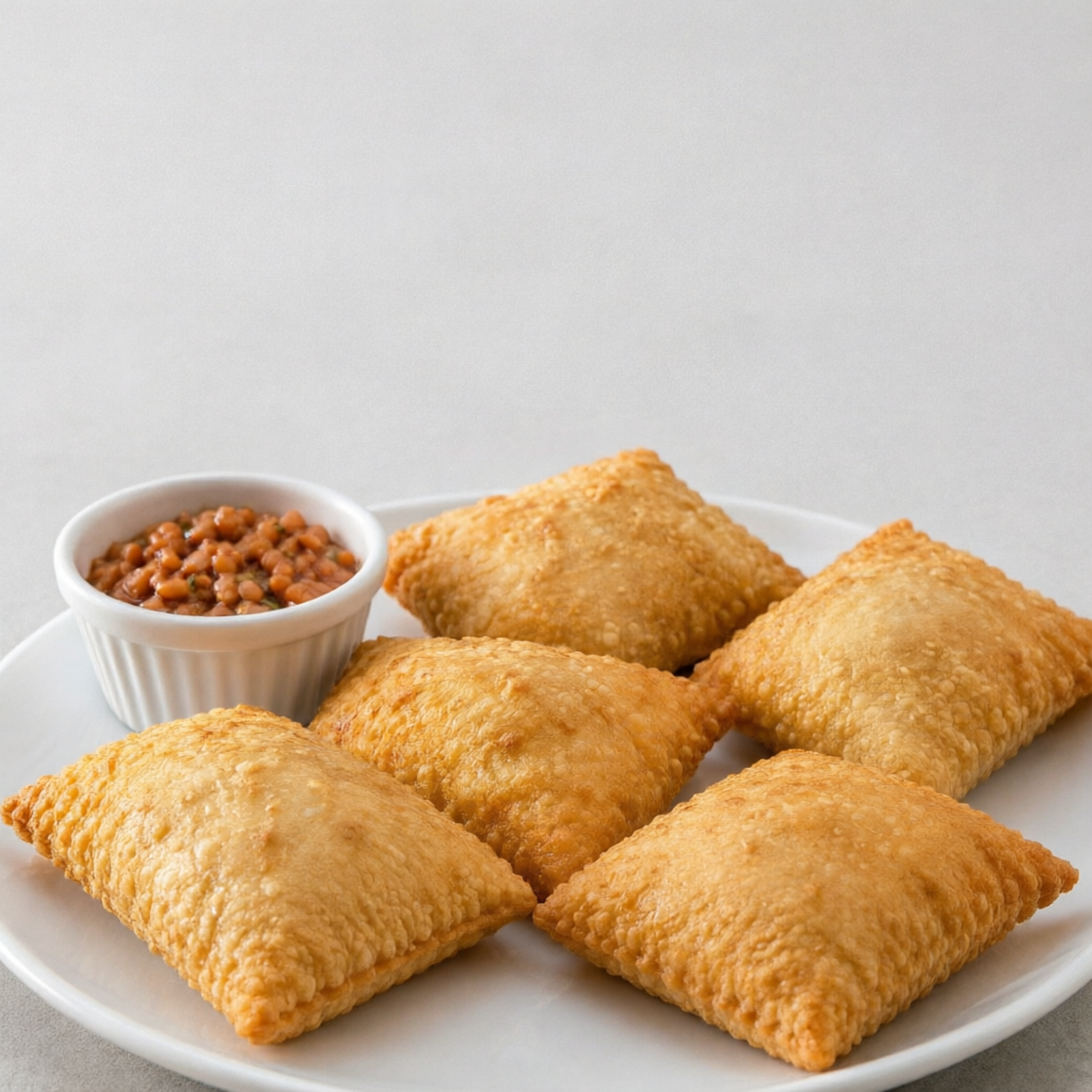 Seis deliciosos pastéis de camarão preparados com massa fina e crocante, fritos até ficarem dourados e sequinhos por fora, com recheio generoso de camarões selecionados, frescos e suculentos, temperados com ingredientes especiais que realçam todo o sabor dos frutos do mar. Cada mordida oferece a combinação perfeita entre a crocância irresistível da massa e o recheio cremoso e extremamente saboroso de camarão. Uma porção generosa e sofisticada, ideal como entrada, petisco ou acompanhamento para compartilhar com amigos e família. Perfeito para quem procura pastel de camarão, camarão crocante, frutos do mar, entrada gourmet, porção para compartilhar, massa crocante e uma experiência gastronômica irresistível e inesquecível.