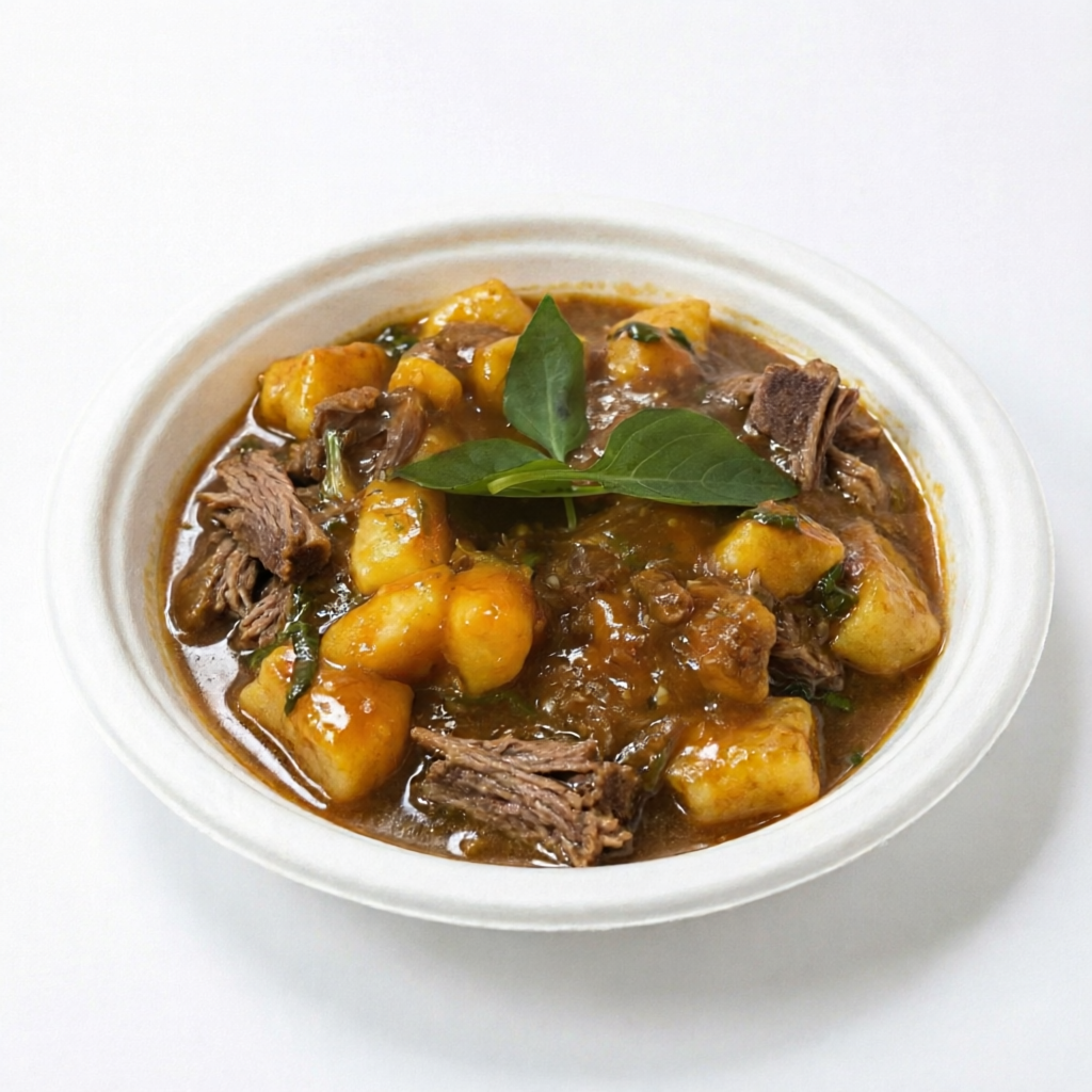 200g de massa de nhoque de aipim ao molho de costela bovina