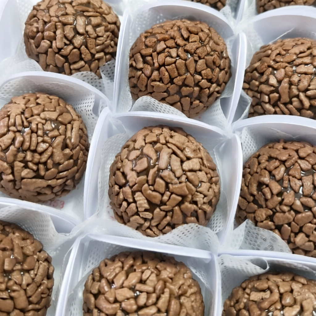 Brigadeiro tradicional feito com chocolate 50%