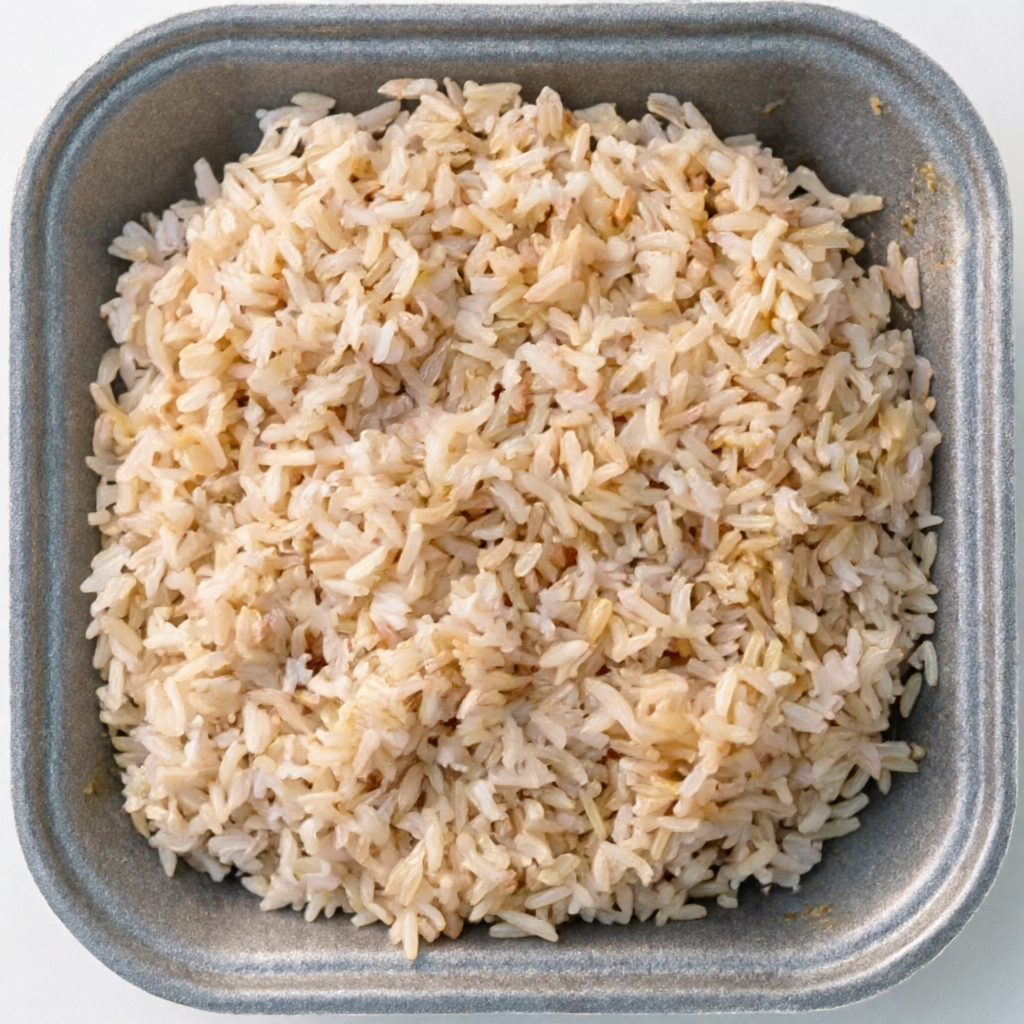 Porção para uma pessoa de arroz integral