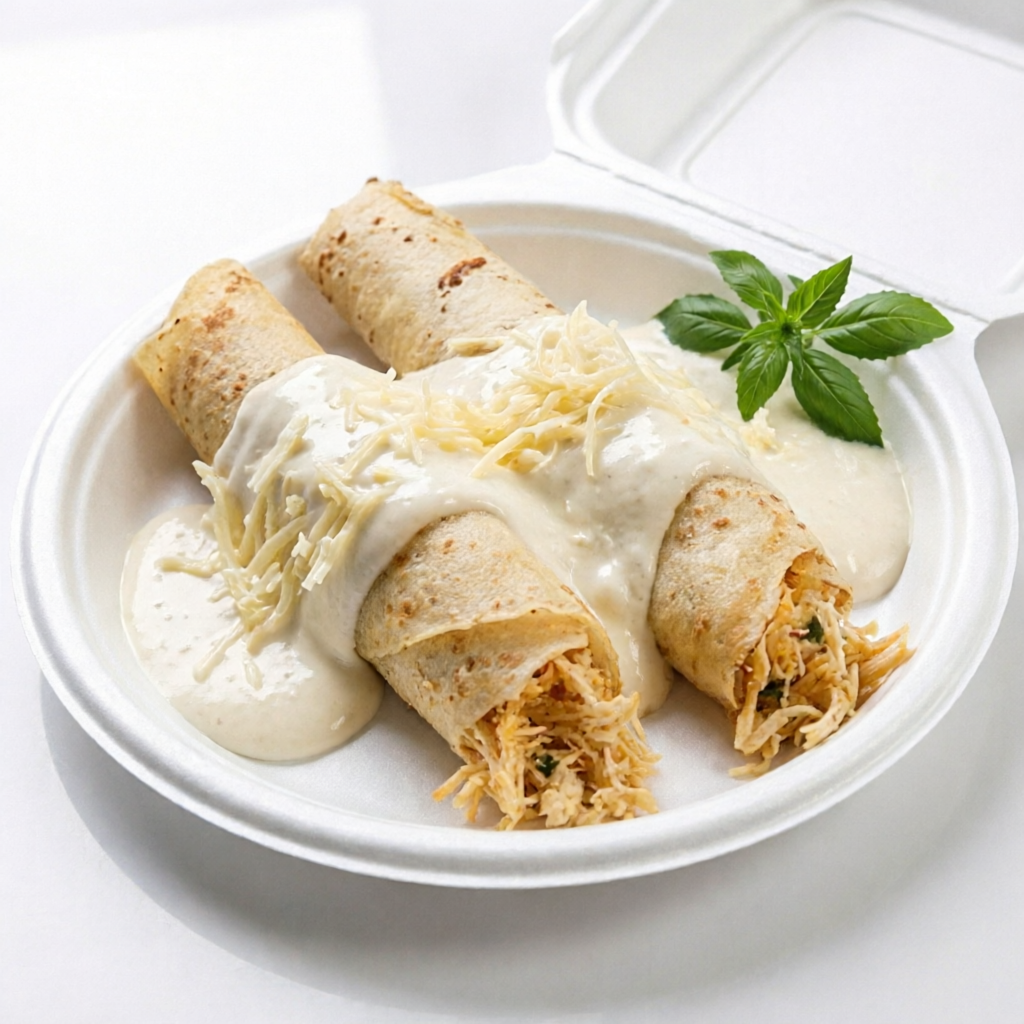 Panqueca de Frango com Queijo ao Molho Branco – Embalagem com 3 Unidades
Sabor, praticidade e muito recheio em cada mordida!
Nossas panquecas são preparadas com massa leve, recheadas com frango desfiado e queijo, cobertas com um delicioso molho branco, proporcionando uma refeição cremosa e irresistível.