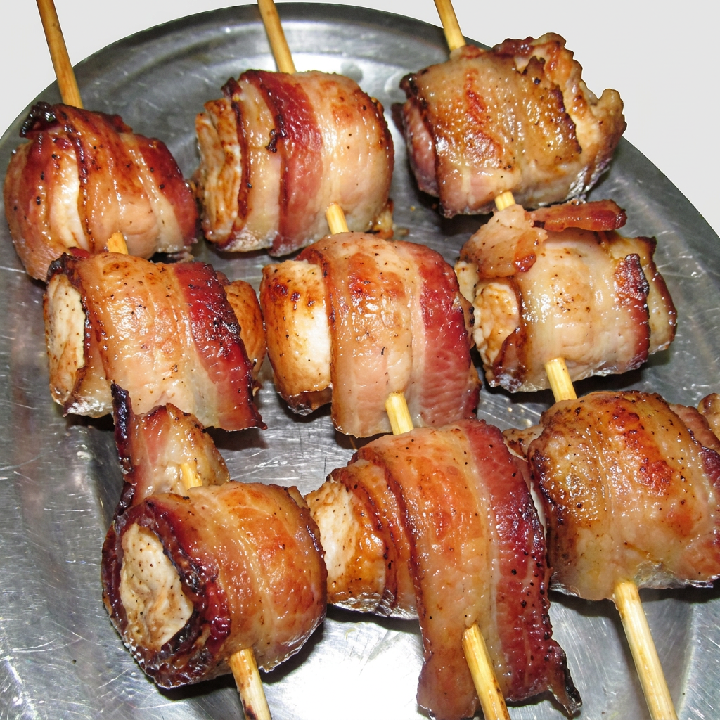 Espetinho de Frango com Bacon